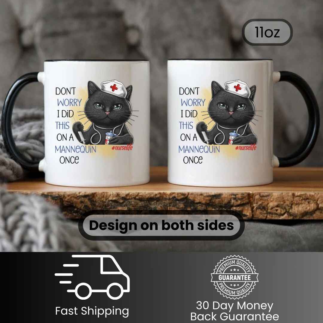 Funny Cat Nurse Mug