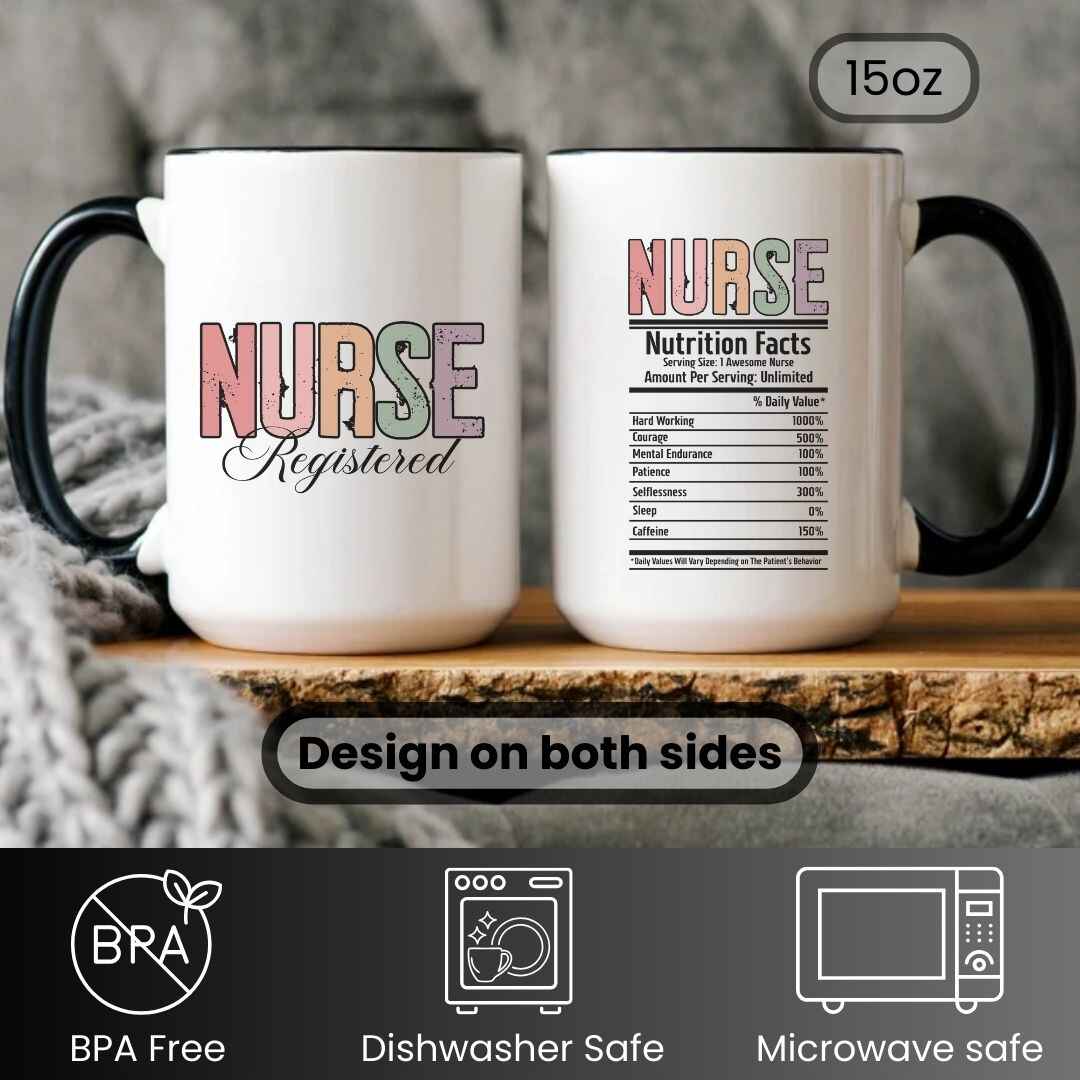 Registered Nurse Nutrition Facts Mug