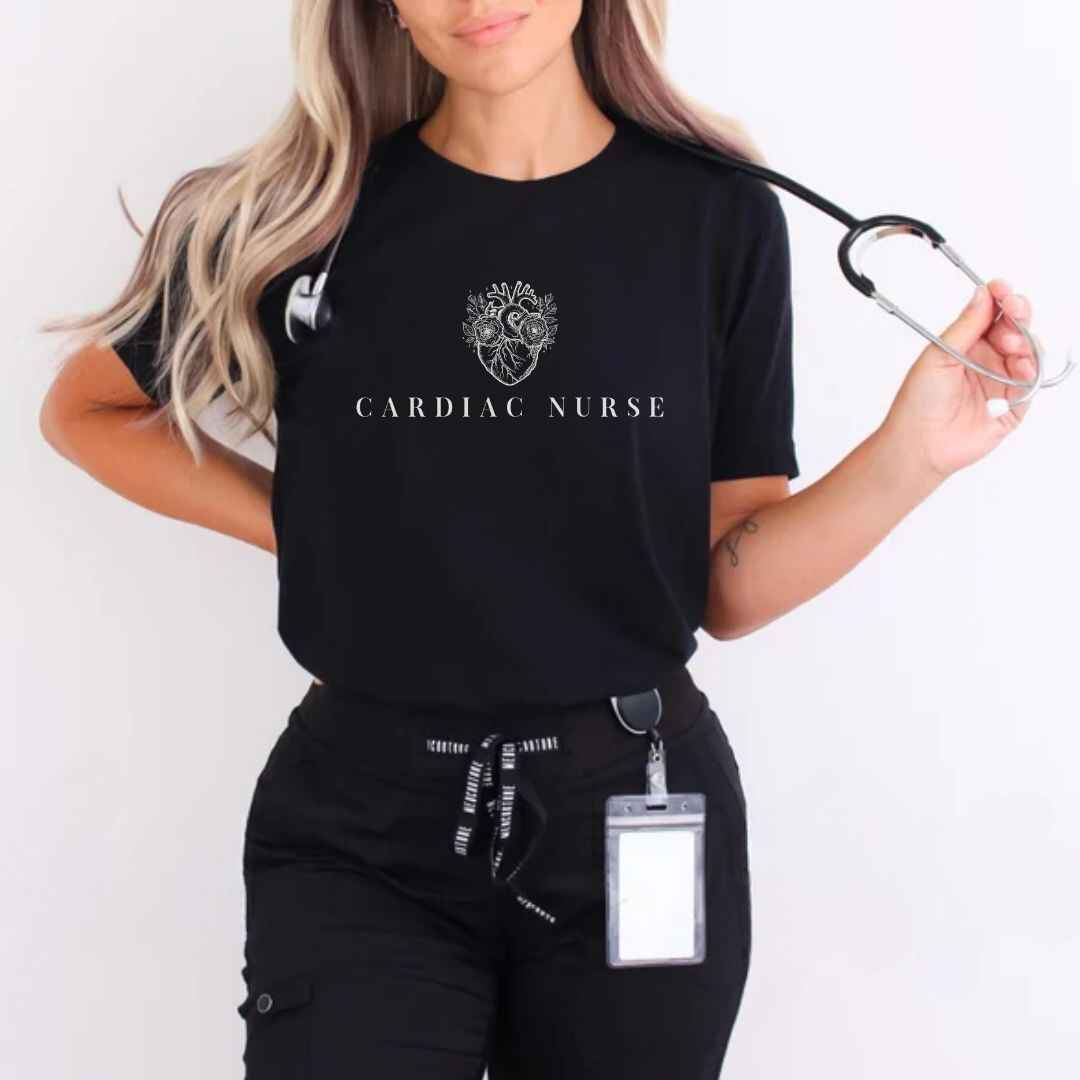 Cardiac Nurse Heart Anatomy Minimalist T-shirt