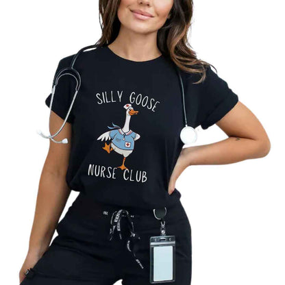 Silly Goose Nurse Club Funny T-shirt