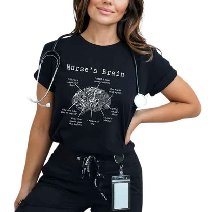 Nurse's Brain Funny T-shirt