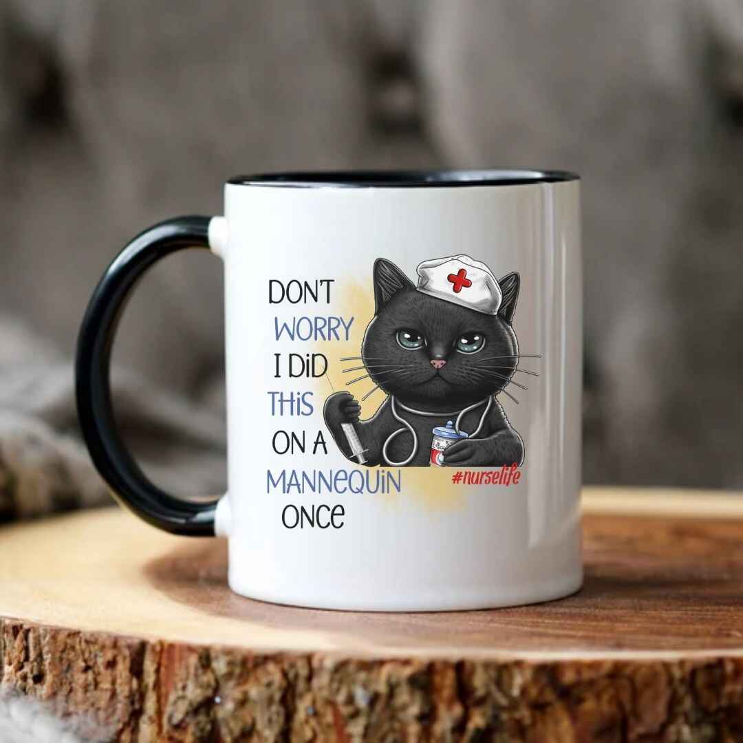 Funny Cat Nurse Mug