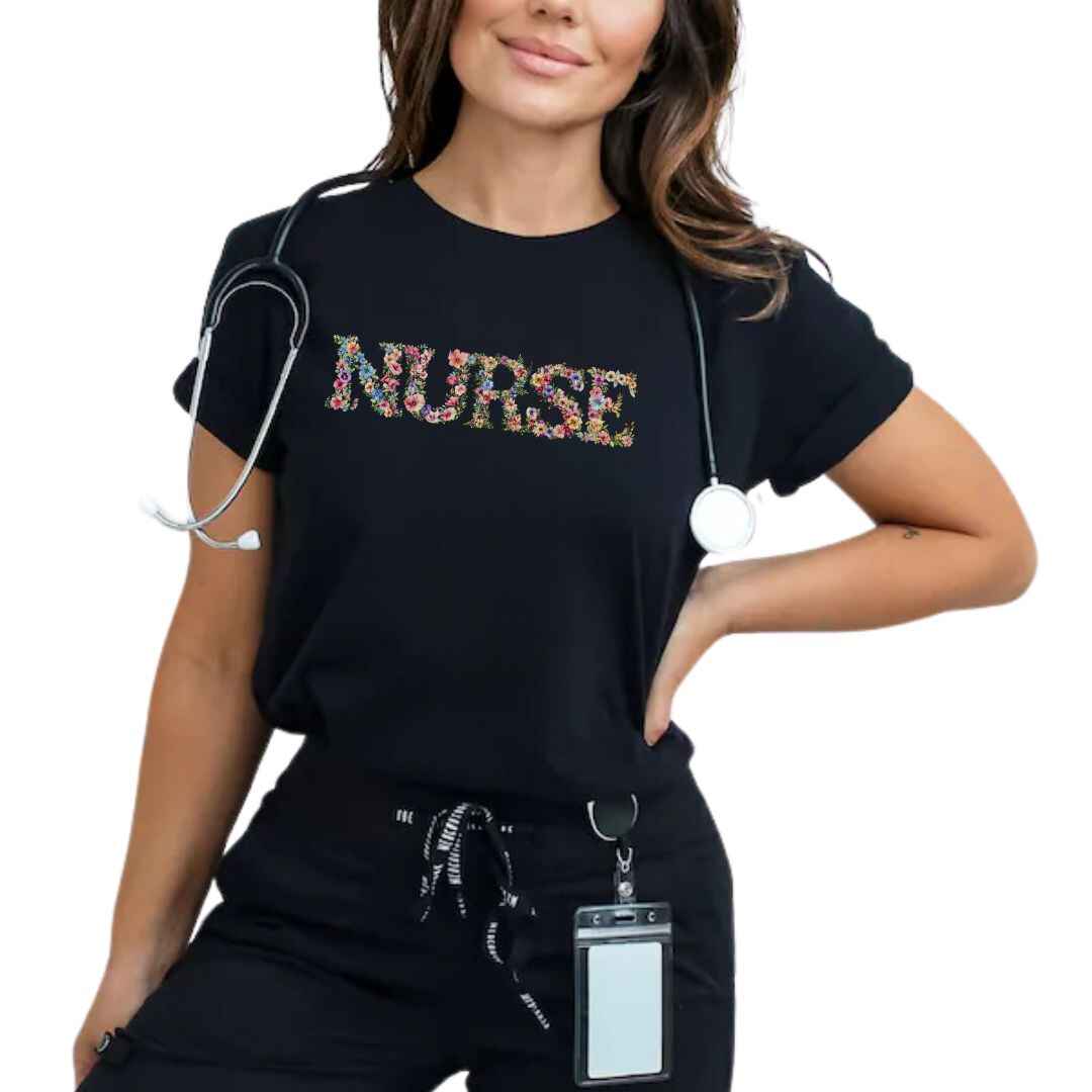 General Nurse Bright Floral T-shirt