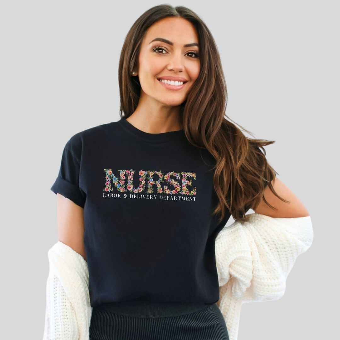 L&D Department Floral T-shirt