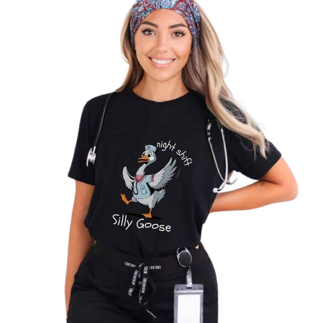 Night Shift Silly Goose Funny T-shirt