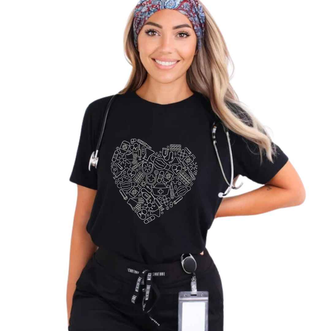 For The Love Of Medicine Heart T-shirt