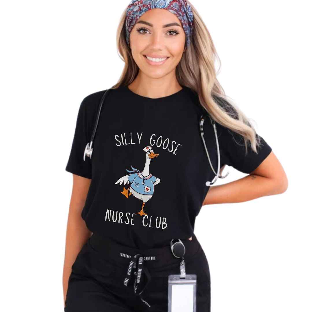 Silly Goose Nurse Club Funny T-shirt