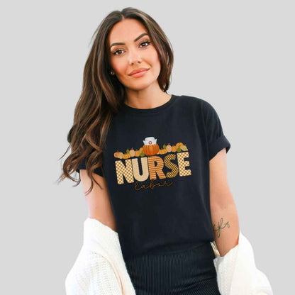 L&D Pumpkin Fall Nurse T-shirt