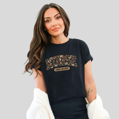 L&D Nurse Fall Floral College T-shirt