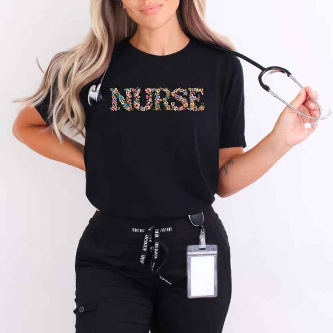 General Nurse Bright Floral T-shirt