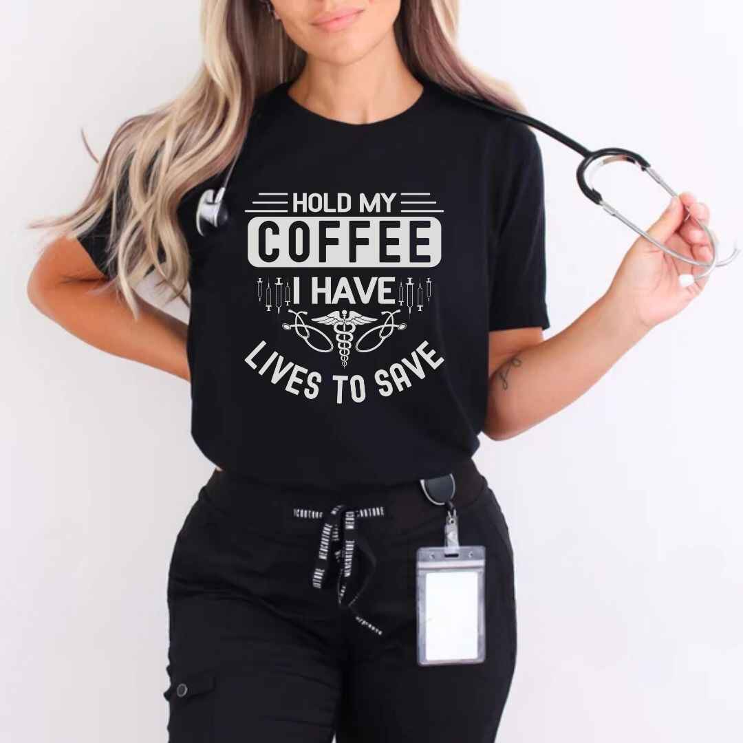 Hold My Coffee Funny T-shirt