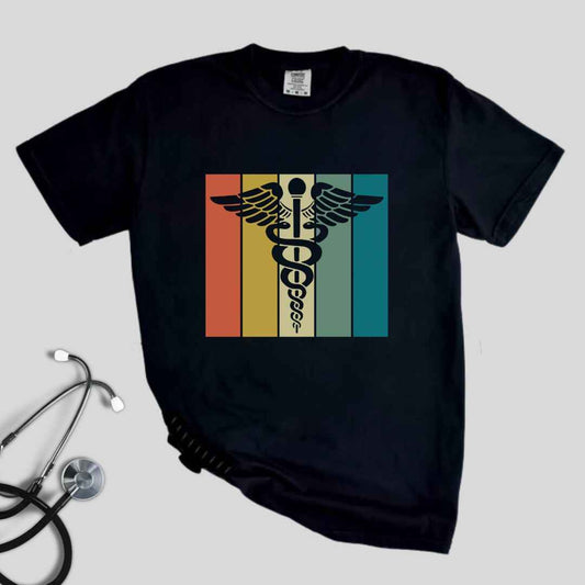 Rainbow Medical 'Caduceus' Symbol T-shirt