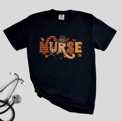 Thanksgiving Fall Nurse T-shirt