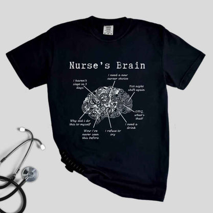 Nurse's Brain Funny T-shirt