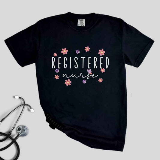 Registered Nurse Floral T-shirt