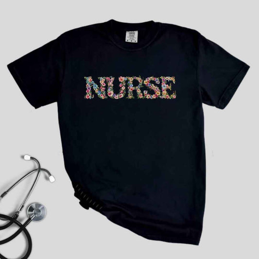 General Nurse Bright Floral T-shirt