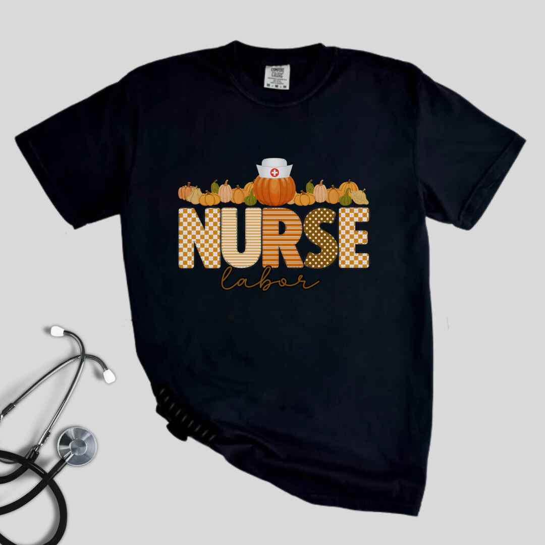 Labor And Delivery L&D Pumpkin Fall Nurse T-shirt