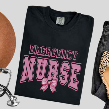 Emergency Nurse College Coquette T-shirt