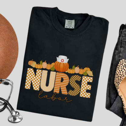 Labor And Delivery L&D Pumpkin Fall Nurse T-shirt