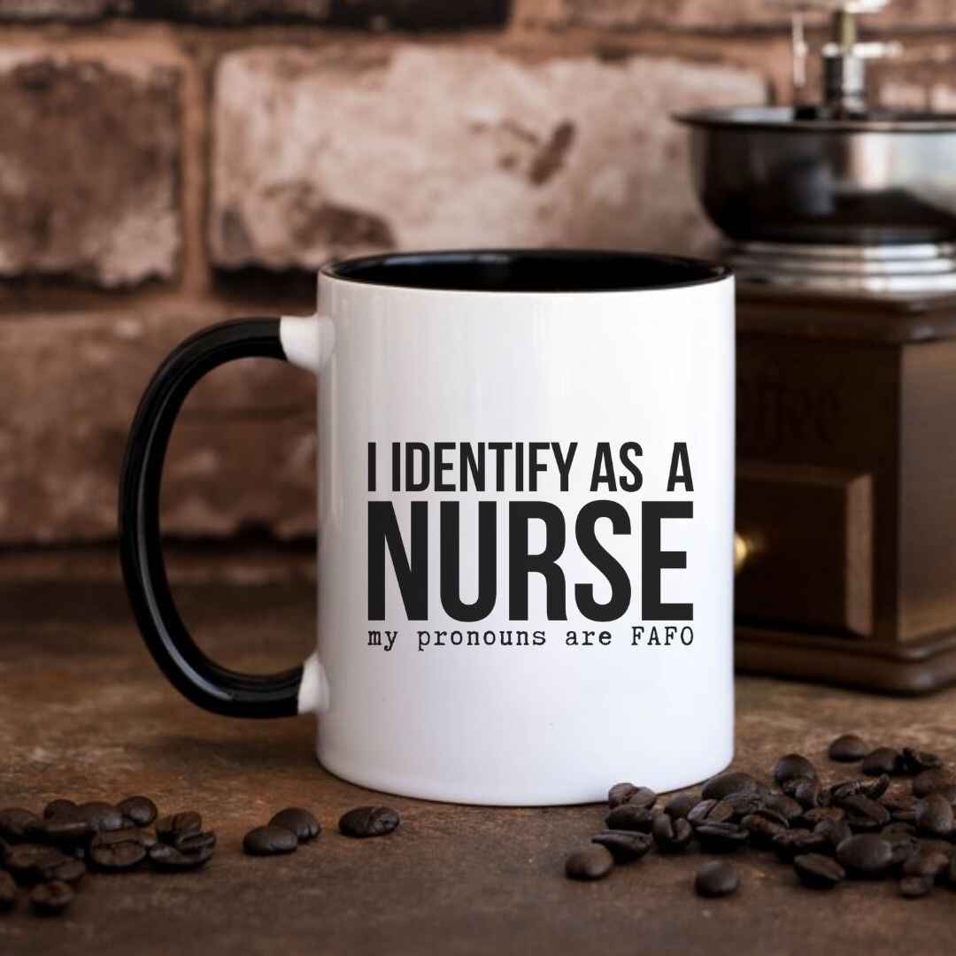 I Identify As a Nurse Funny Mug