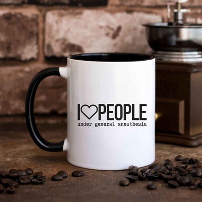 I Love People Funny Mug