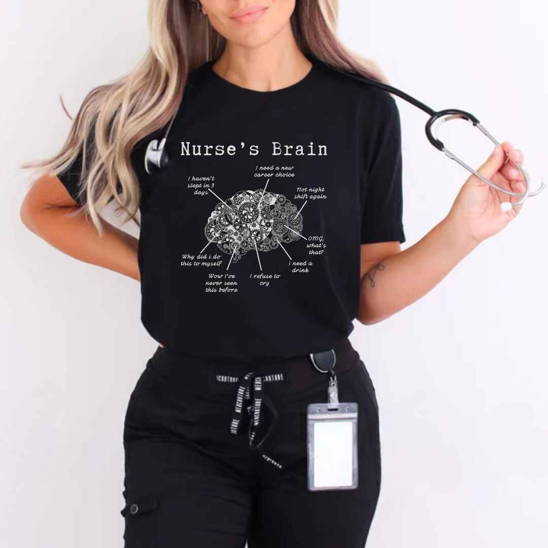 Nurse's Brain Funny T-shirt