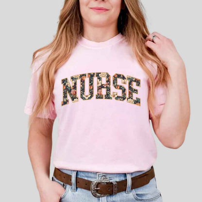 General Nurse Fall Floral College T-shirt