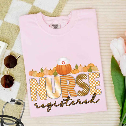 Registered Nurse Pumpkin Fall T-shirt