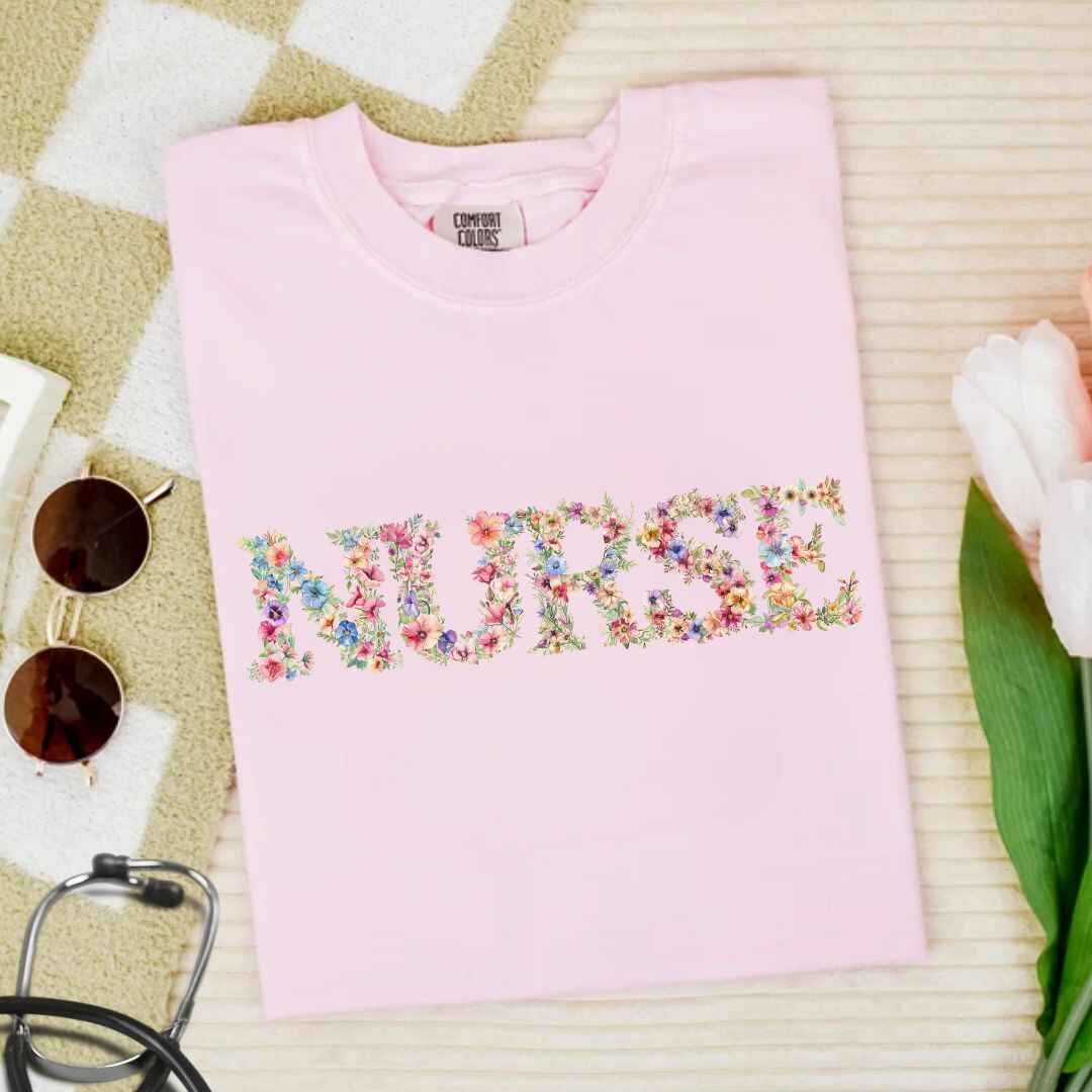 General Nurse Bright Floral T-shirt