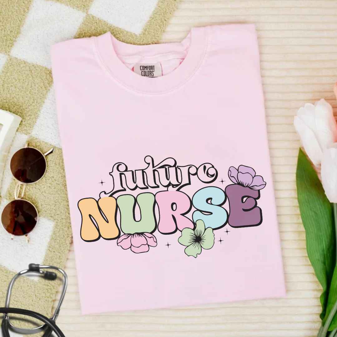 Floral Future Nurse T-shirt