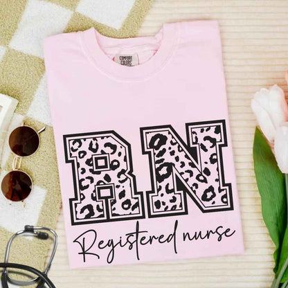 Registered Nurse RN Leopard Print T-shirt