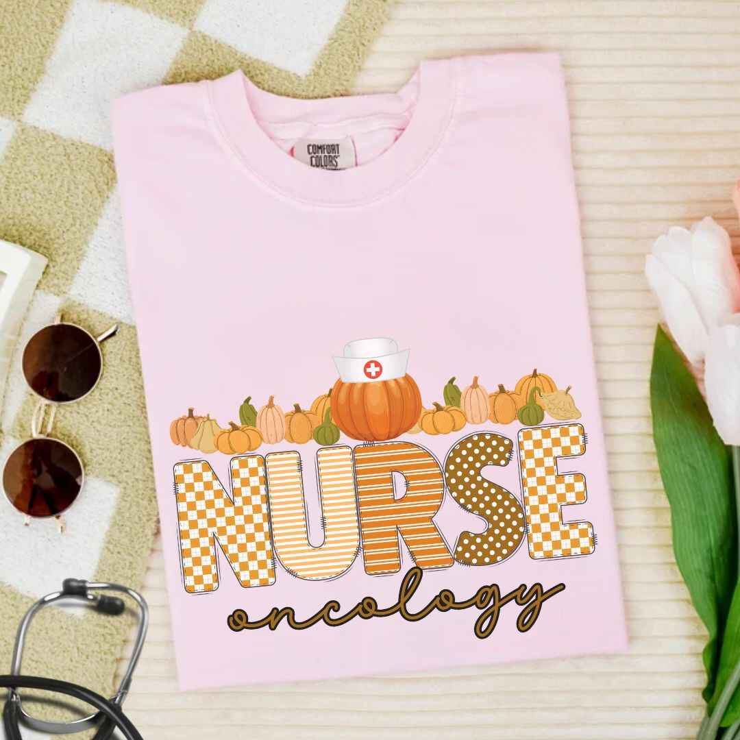 Oncology Nurse Pumpkin Fall T-shirt