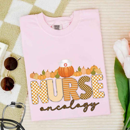 Oncology Nurse Pumpkin Fall T-shirt