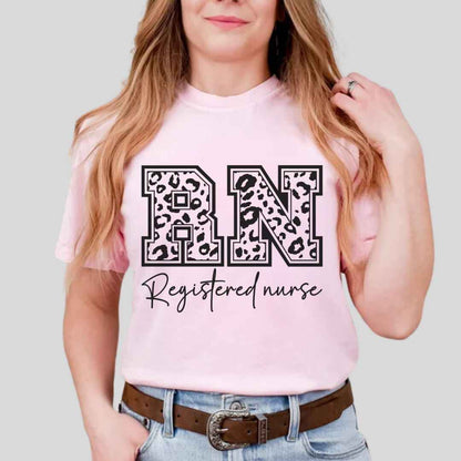 Registered Nurse RN Leopard Print T-shirt