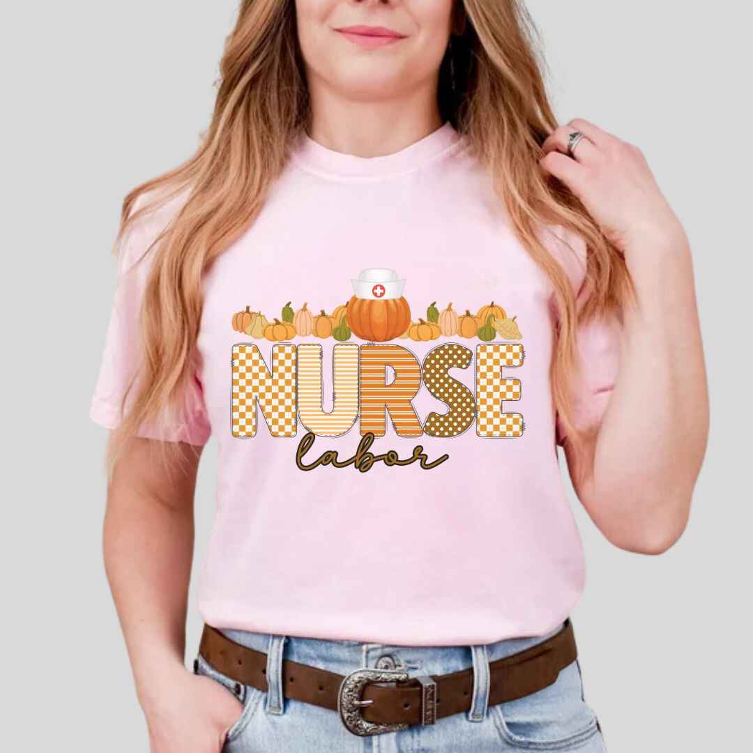 Labor And Delivery L&D Pumpkin Fall Nurse T-shirt