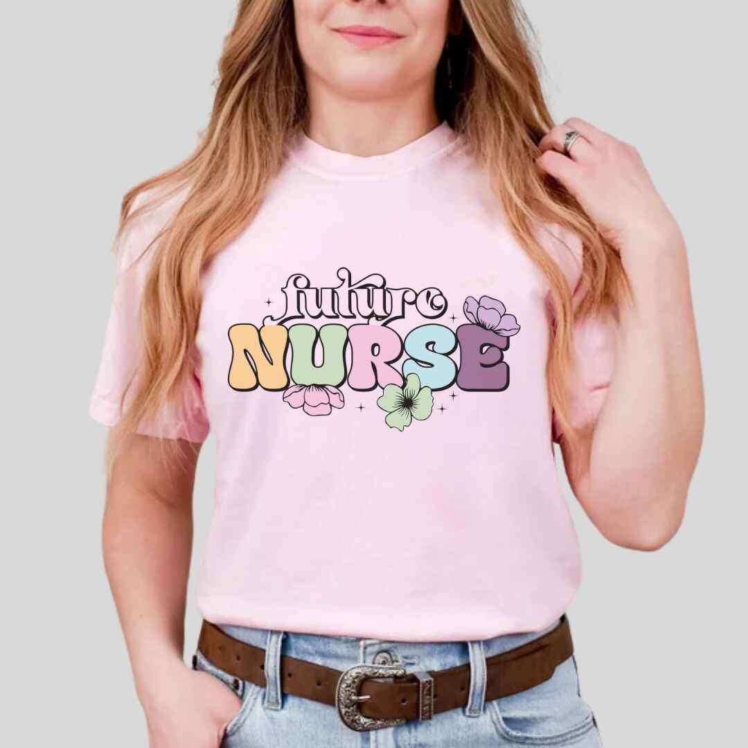 Floral Future Nurse T-shirt