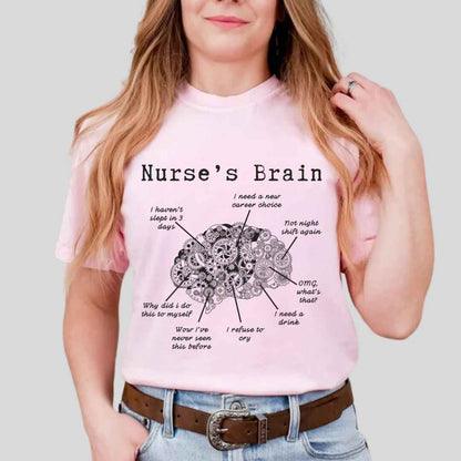 Nurse's Brain Funny T-shirt