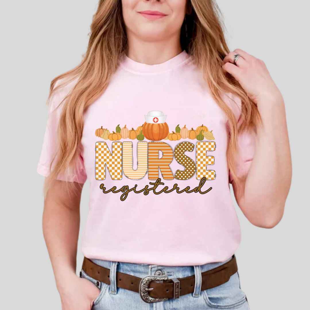 Registered Nurse Pumpkin Fall T-shirt