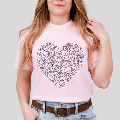 For The Love Of Medicine Heart T-shirt