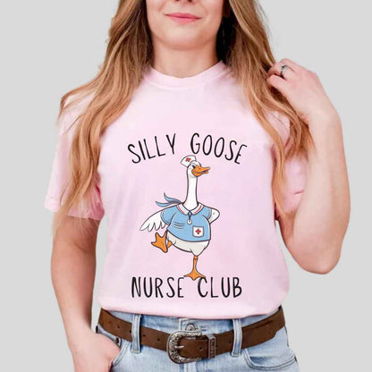 Silly Goose Nurse Club Funny T-shirt