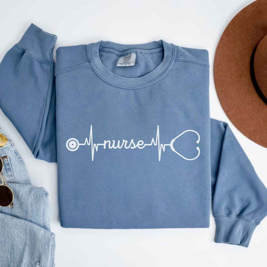 Minimalist Nurse EKG Stethoscope Sweatshirt