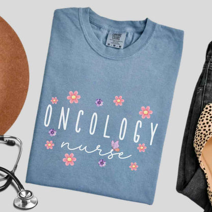 Oncology Nurse Floral T-shirt