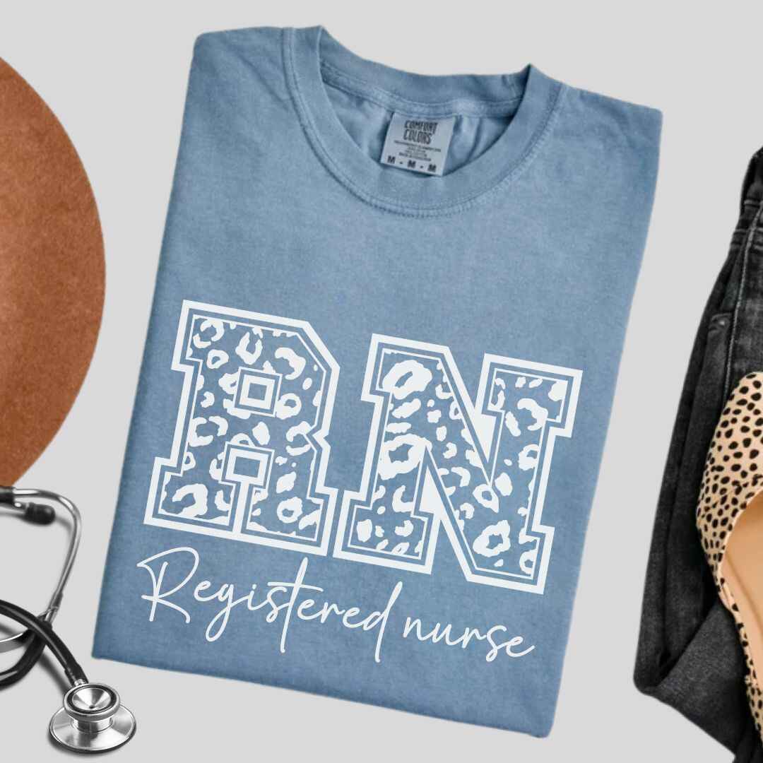 Registered Nurse RN Leopard Print T-shirt