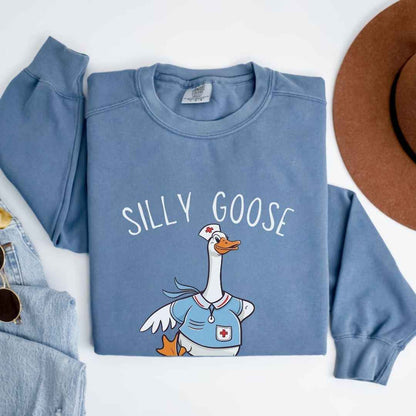 Silly Goose Nurse Club Funny Sweatshirt