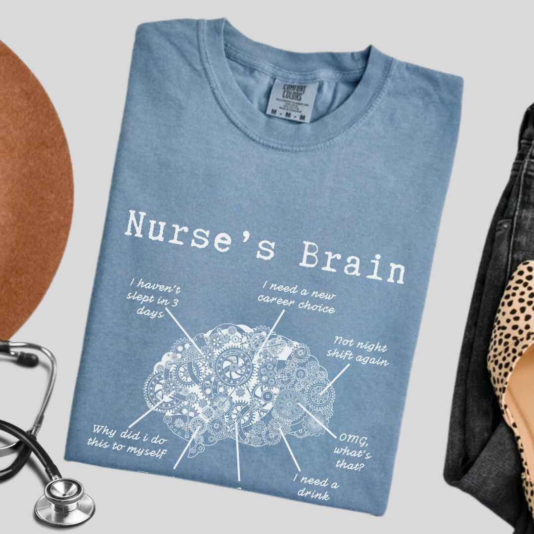 Nurse's Brain Funny T-shirt