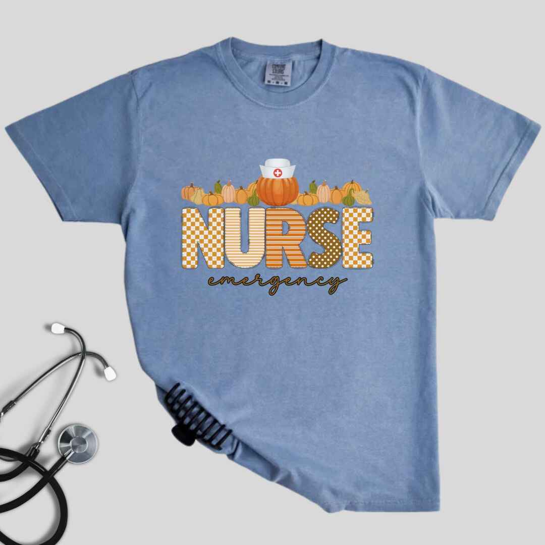 Emergency Nurse Pumpkin Fall T-shirt