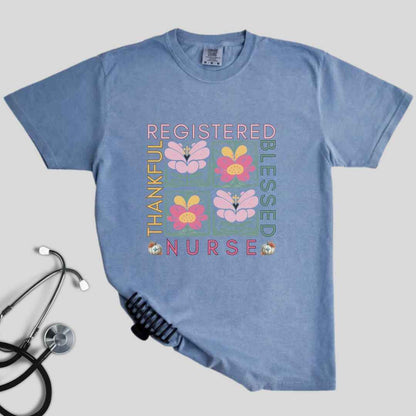 Thankful & Blessed Registered Nurse Fall T-shirt