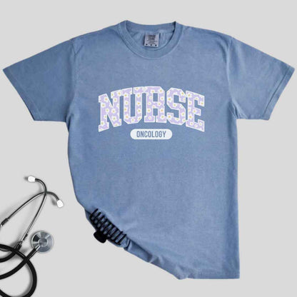 Oncology Nurse Bright Floral College T-shirt