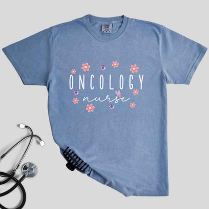 Oncology Nurse Floral T-shirt