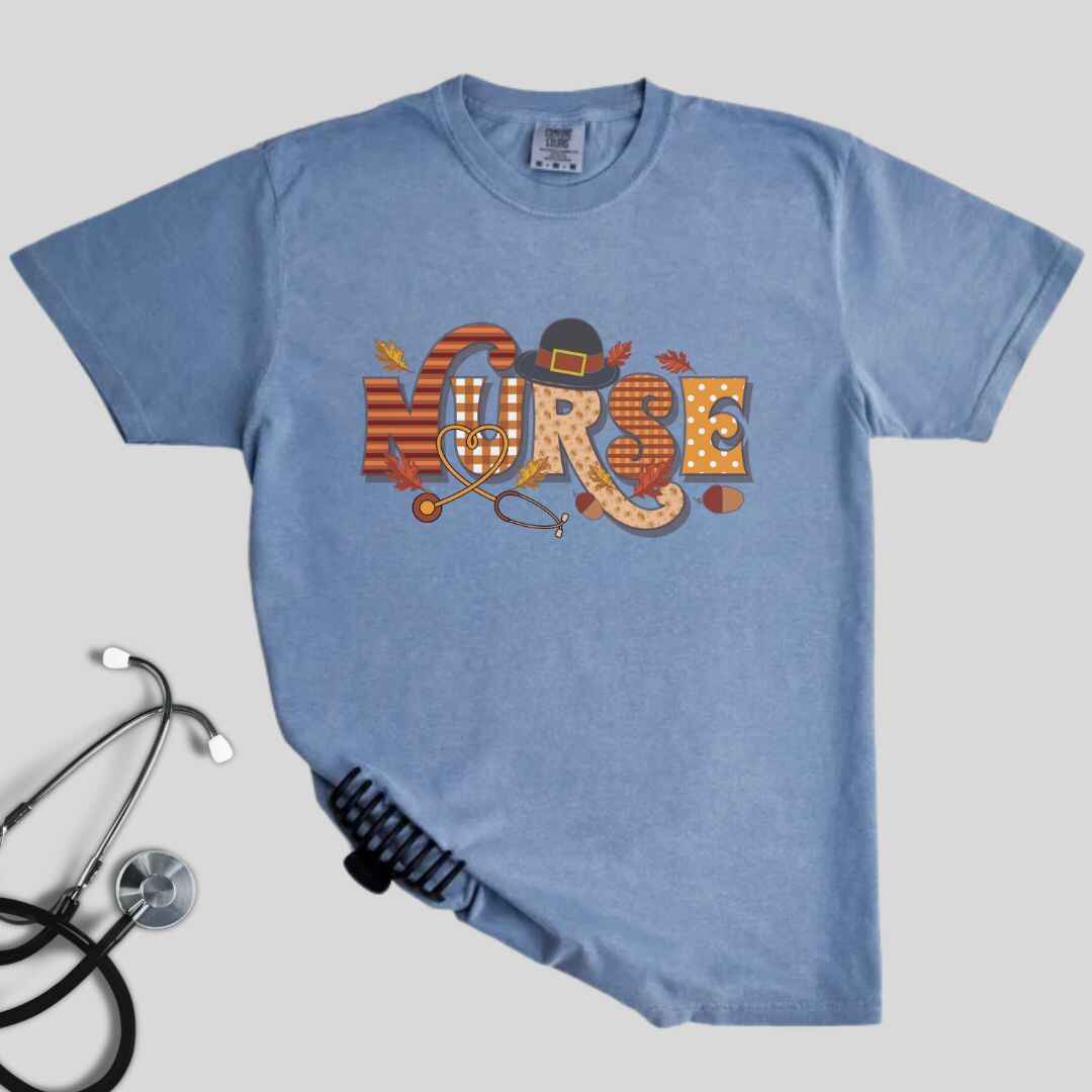 Thanksgiving Fall Nurse T-shirt